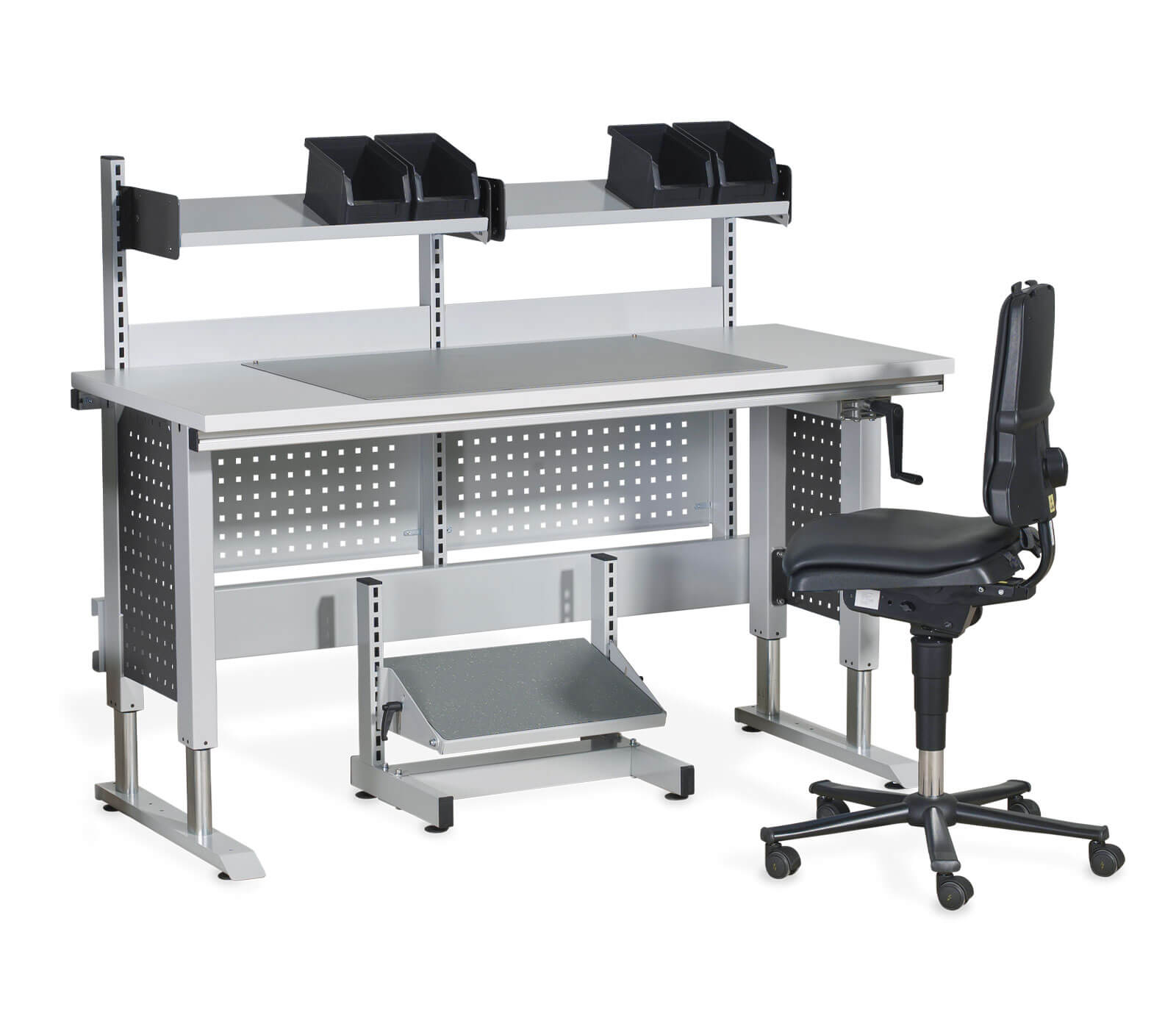 höhenverstellbare Fußstütze für ergonomische Sitzposition