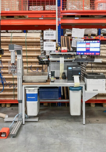 ERGO-line Packtisch ERGO-Basic mit EDV-Aufbau