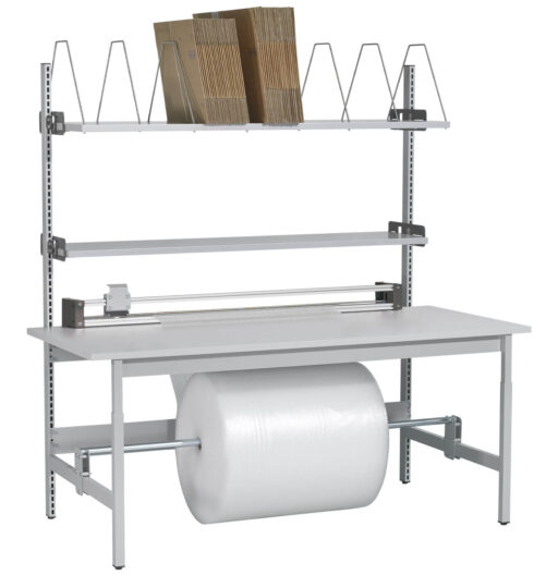 ERGO-line ERGO-Budget Packtisch mit Faltschachtelmagazin und Untertisch Schneidegerät