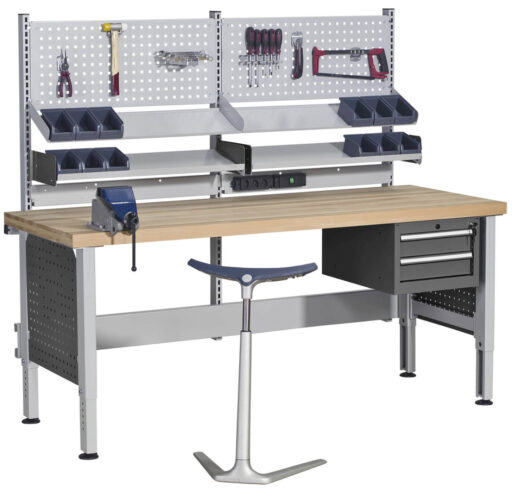 ERGO-Forte Montagetisch mit massiver Arbeitsplatte