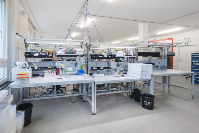 Montagetische mit Aufbau